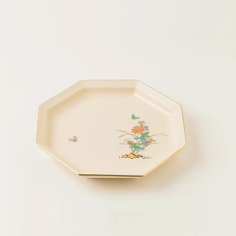 八角皿大（菊）[ハッカクザラダイ（キク）]｜沈壽官窯（ちんじゅかんが