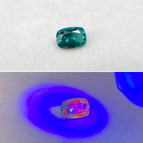 激レア☆天然グリーンアウイナイト 美色ネオングリーン 0.390ct