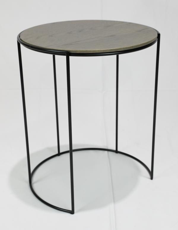 アルフレックス□CLIPSラウンドサイドテーブル直径40cmガラス黒