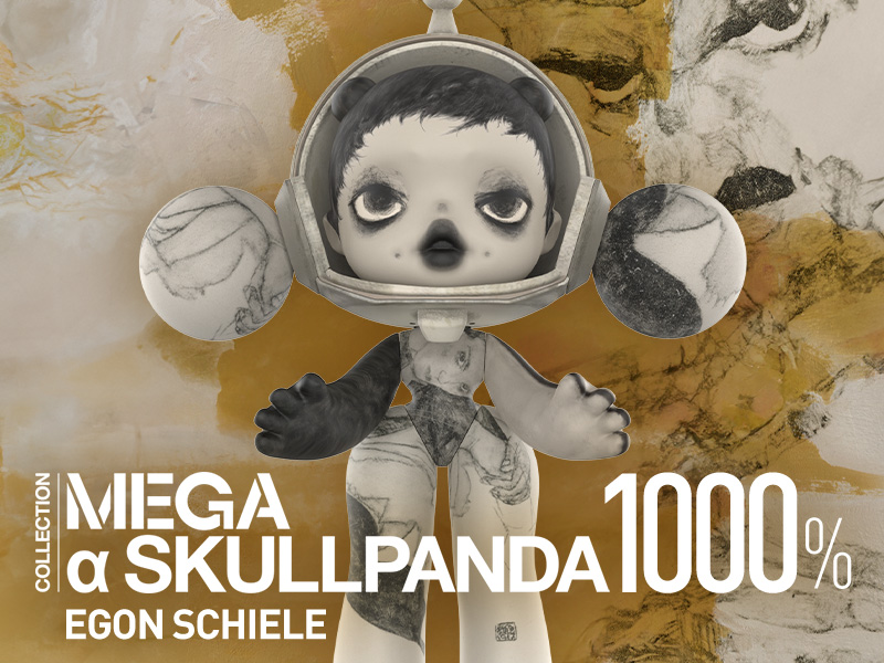 MEGA α SKULLPANDA 400 Egon Schiele