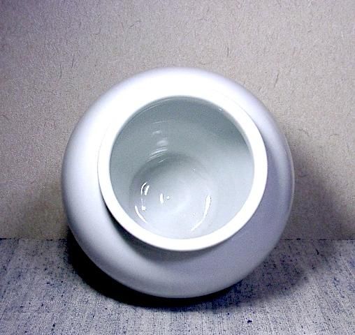 林敏夫作 白磁唐草文湯呑 五客 共箱 板谷波山弟子 茶器 共箱 C695