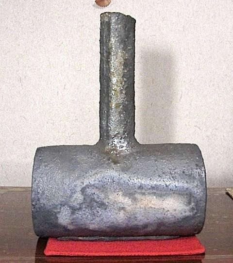 寒六窯平野敏三 作花入無傷共箱。