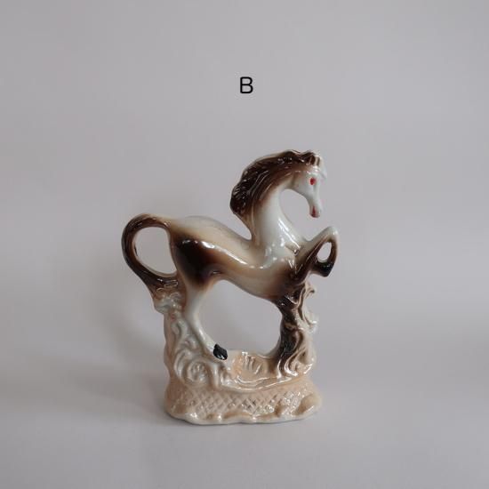 Vintage Horse Ceramic object/ビンテージ 陶器製 馬 オブジェ/置物(A559)