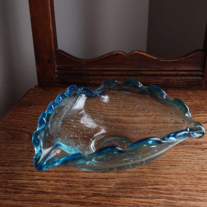 Vintage MURANO glass ash tray/ビンテージ ムラノガラス アッシュ