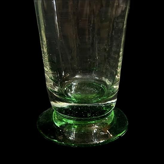 緑底 アンティーク ウランガラス グラス 昭和初期」 - 正尚堂
