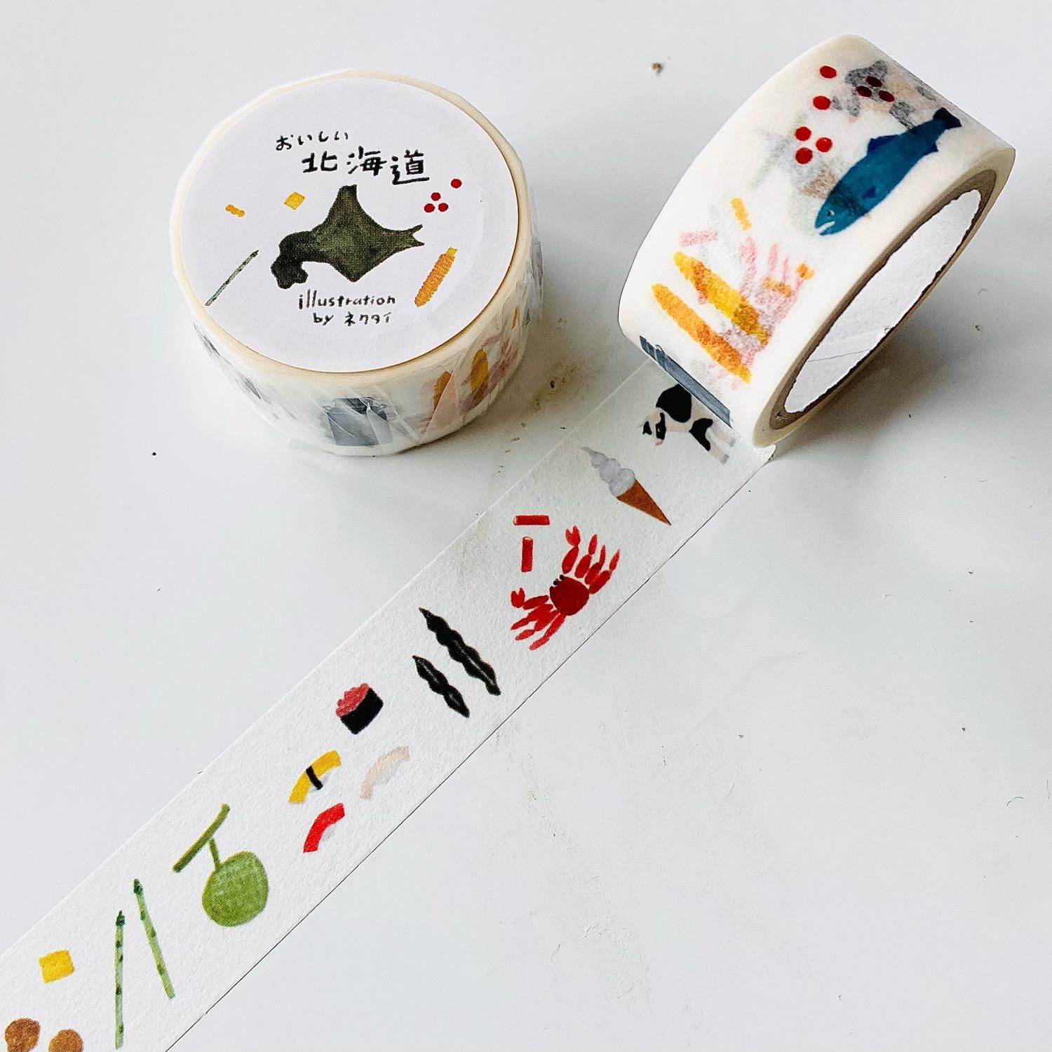 手紙社 ネクタイ マスキングテープ おいしい北海道 T-NT-003