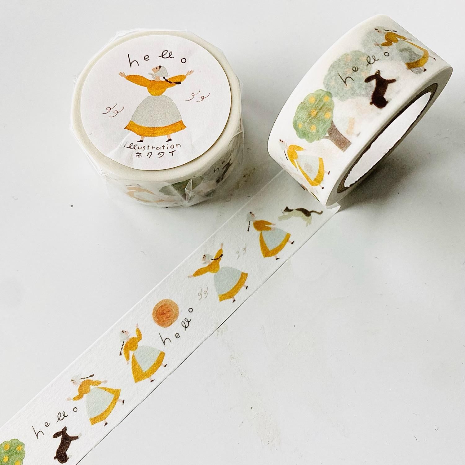 手紙社 ネクタイ マスキングテープ ハローさん T-NT-008