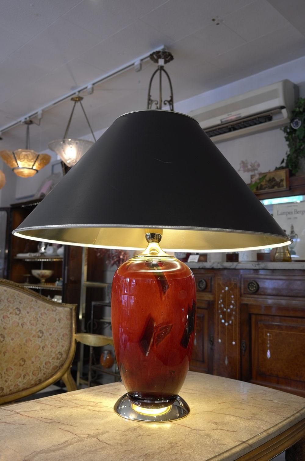 逸品 アール・デコ テーブルデスクランプ ウラン&オパルセントG真鍮