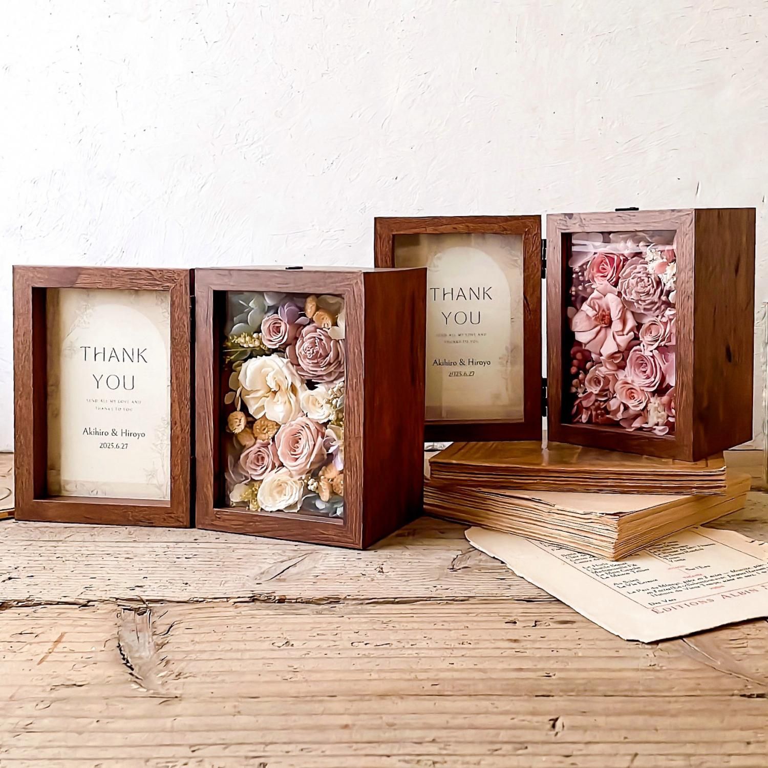 フラワーフォトボックス/ブック型（6colors） - airaka｜花飾りのアトリエ