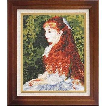 ルノワール イレーヌ嬢の模写 （A4サイズ）（肉筆）（色鉛筆画）（額