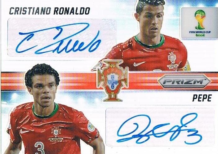 2014 PANINI PRIZM WC 直筆コンボサイン C・ロナウド&ペペ 【10枚限定