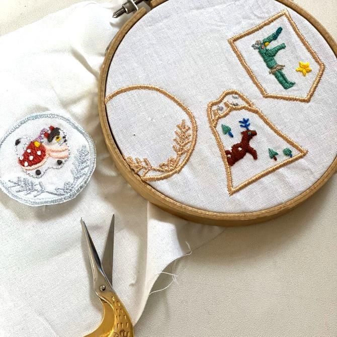 ポストカードの通販 | ちいさい秋 | 刺繍家 クロヤギシロヤギ