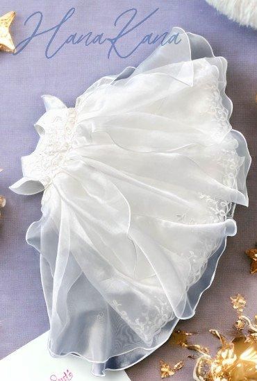 リメイクベビードレスワンピースタイプチビ袖 - ベビードレス,リメイク