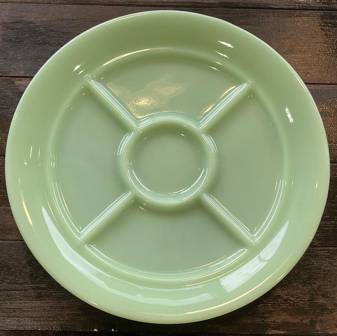 ファイヤーキングジェダイ ミントグリーン ガラス皿 楕円形