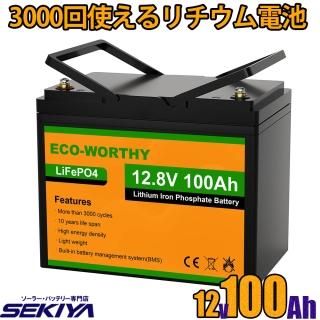 3000回使える 100AH リチウムイオンバッテリー 12V 1280Wh バッテリー