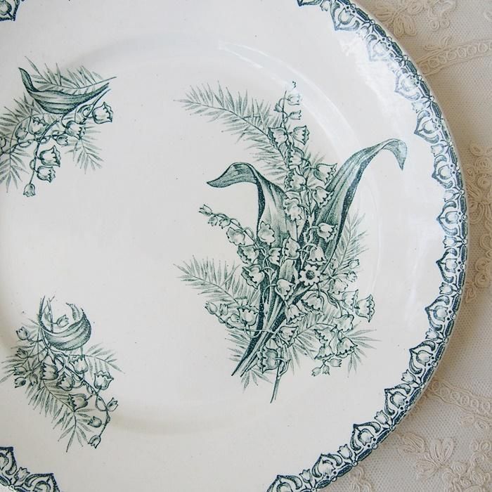 ロンシャンすずらんプレートB平皿Muguet フランスアンティークスズラン鈴蘭