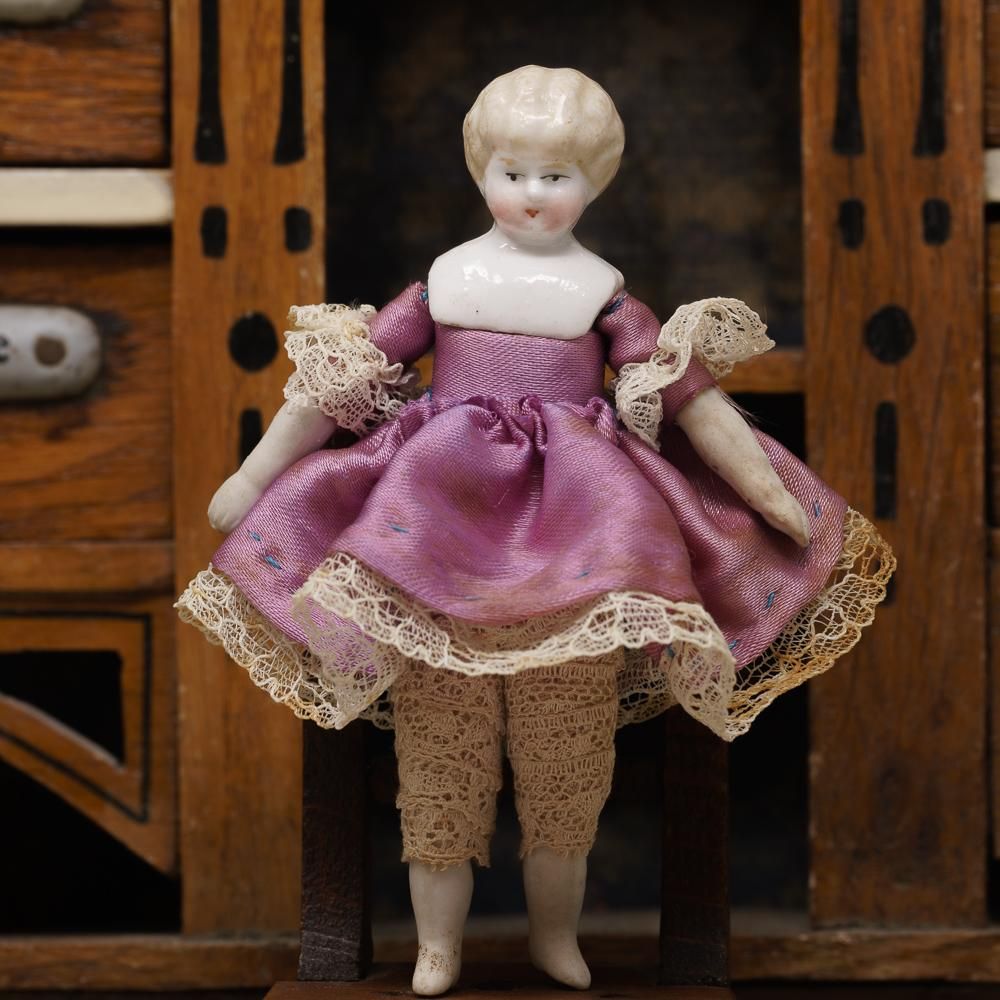 ボトルC】アンティーク チャイナヘッドドール ドイツ フローズン