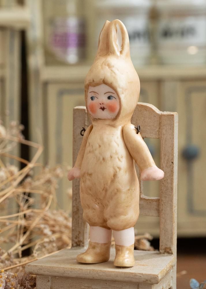 ドイツ製 アンティーク ビスクドール ブルースリープアイ オープン