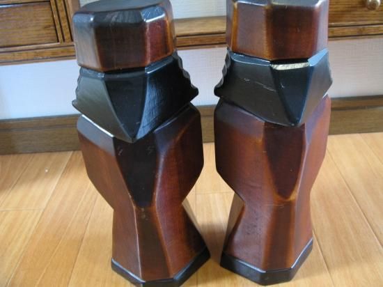 即納！【AINU ART】アイヌ夫婦 木彫エカシ衆長ニポポ 木彫 人形 彫刻