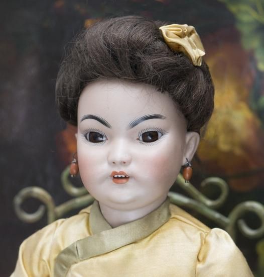 アンティークビスクドール シモンハルビック ハイジ1号紫茶ガラスアイ