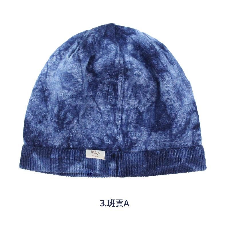絞り模様】本藍染リネン100％ニットキャップ - 1948年創業 山形市の麻