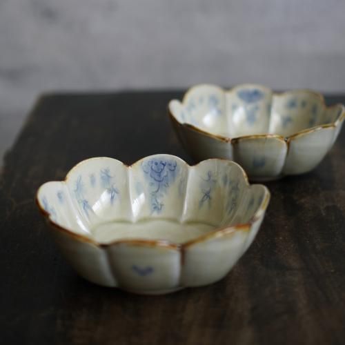 彫花紋菊割楕円鉢 陶芸家 鈴木まどか【Galleryてとて】