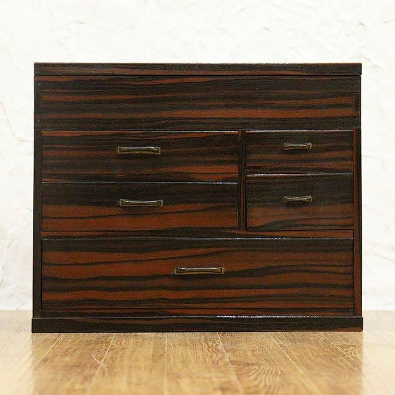 アンティーク和骨董 黒檀製裁縫箱 大正昭和初期