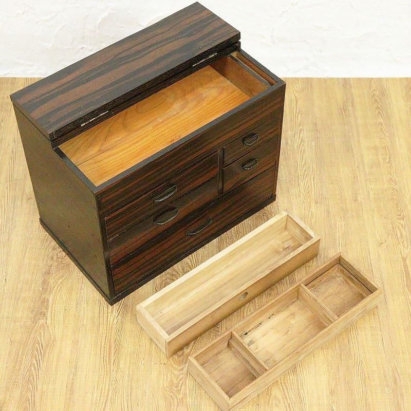 木製 裁縫箱 道具箱 針箱 レトロ品 昭和レトロ 小物入れ やぐら型 裁縫