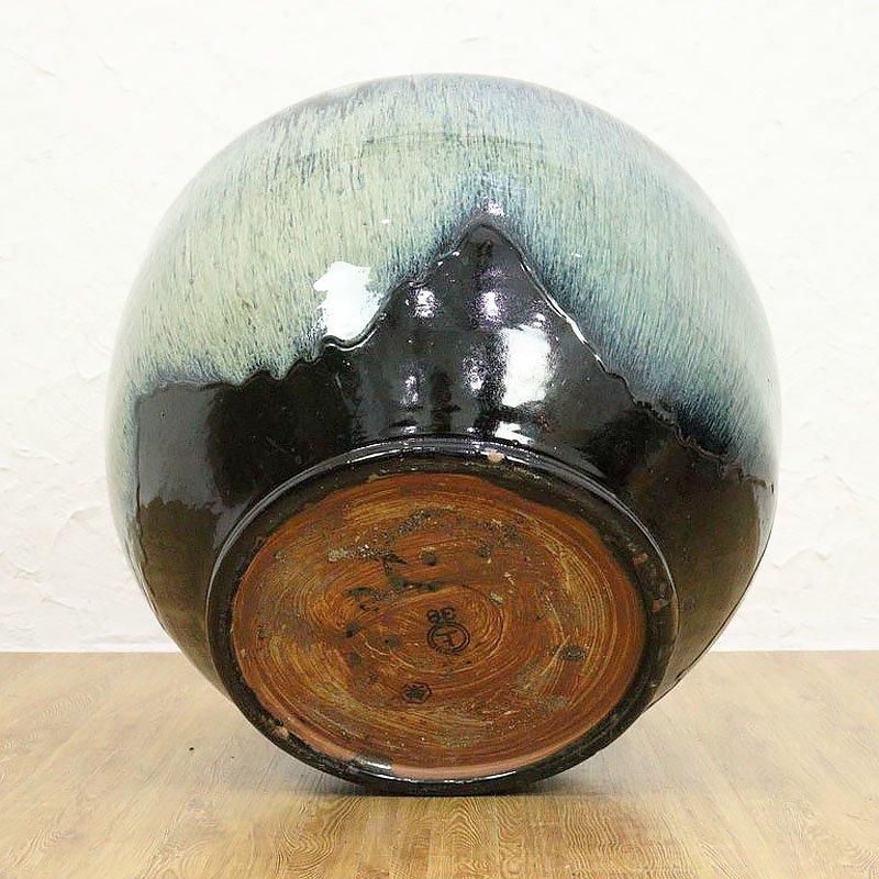 海鼠釉 大火鉢 昭和初期 古民具 アンティーク