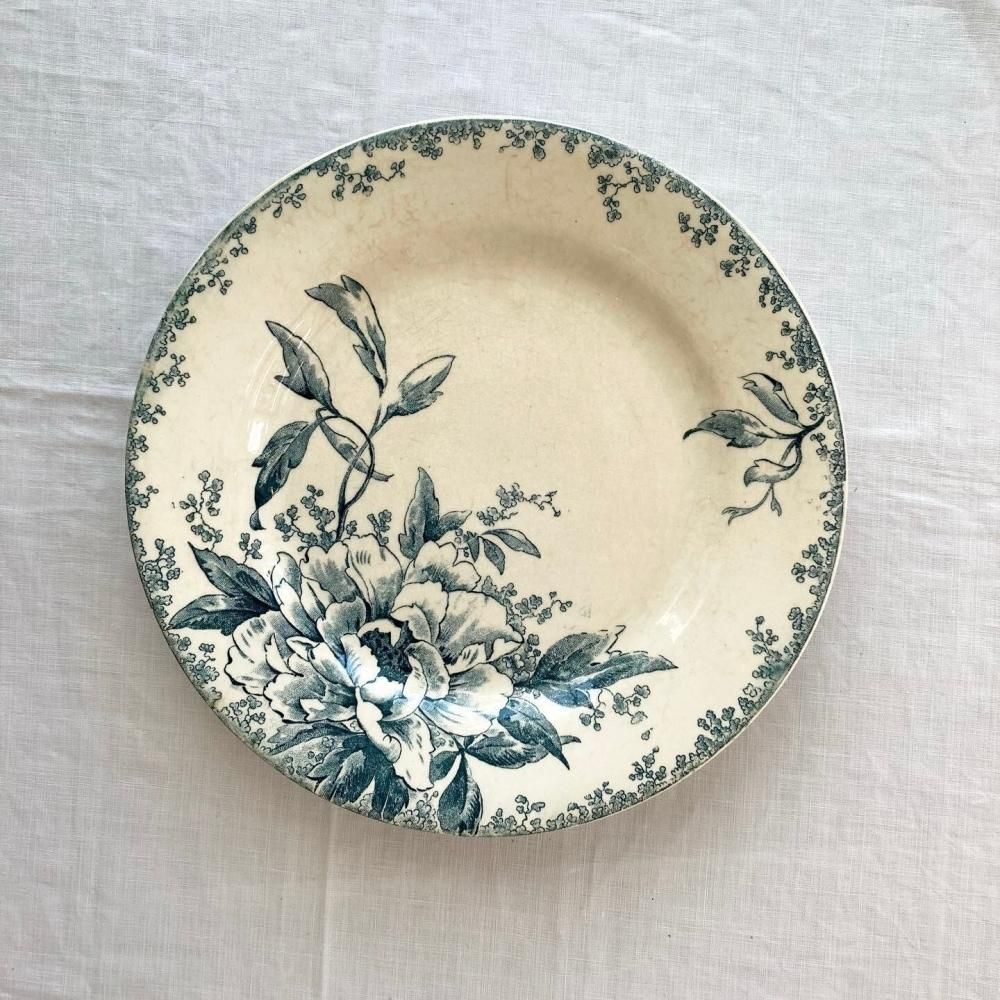 GIEN ジアン皿 アンティークブルー フランス直輸入