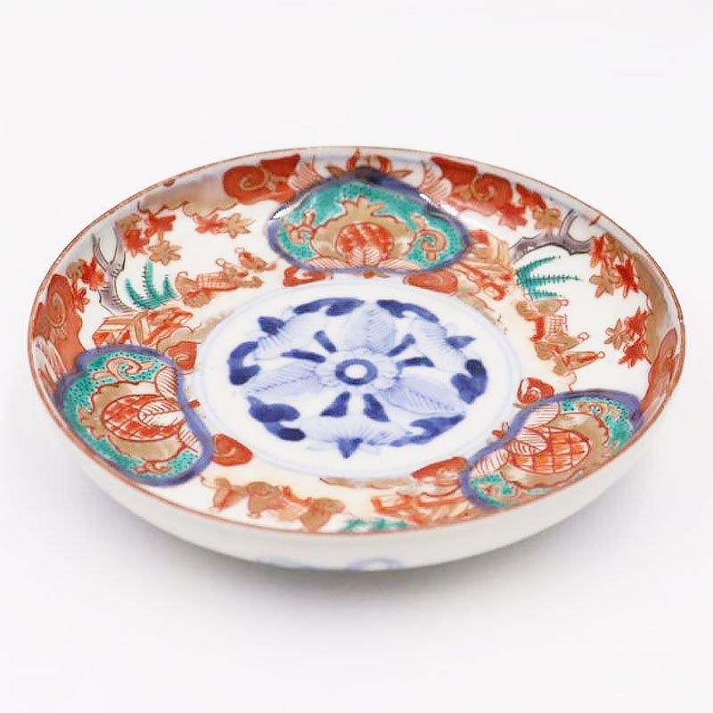 豆皿 小皿 取皿 4寸 九谷 伊万里 赤絵 色絵 金彩アンティーク 骨董食器