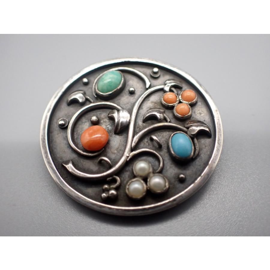 VINTAGE】翡翠豪華インディアンブローチ