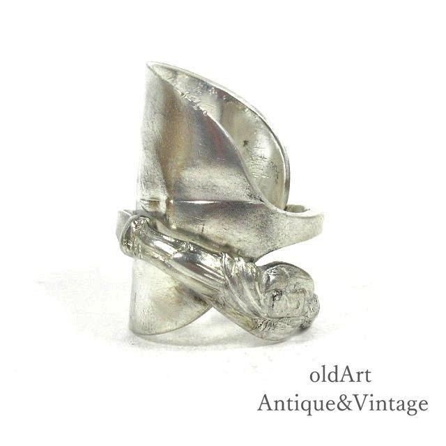 英国1900年製アンティークシルバーリング