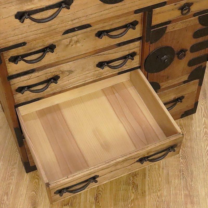 桐製 閂付き小箪笥 明治大正時代 アンティーク