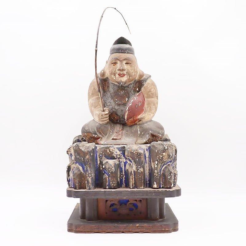 アンティーク恵比寿様置物 明治大正の縁起物