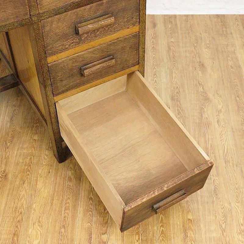 ヴィンテージ 昭和レトロ 木製 片袖机 勉強机 日本製