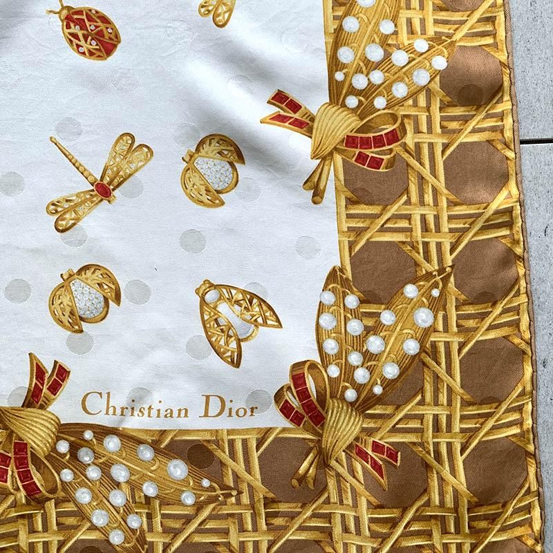 ビンテージ VOGUE MOON スカーフ アート 絵画 シルク100% レトロ