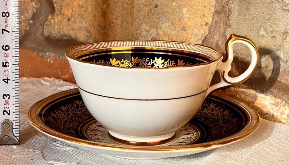 エインズレイ ブルーローズ 金彩 カップ＆ソーサー エインズレイ 青と