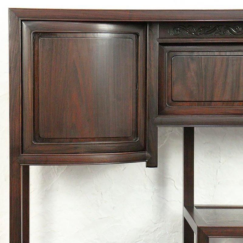 総紫檀 飾り棚 茶棚 アンティーク 和モダン家具