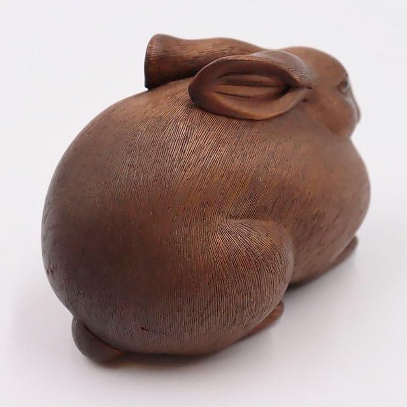 昭和初期の日本製アンティーク木彫りうさぎ