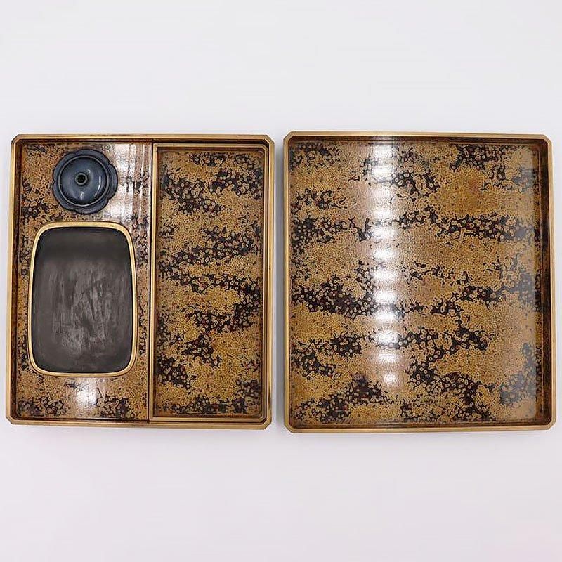 AKa6179 根来？ 古い硯箱 美術品・アンティーク・コレクション AKa6179