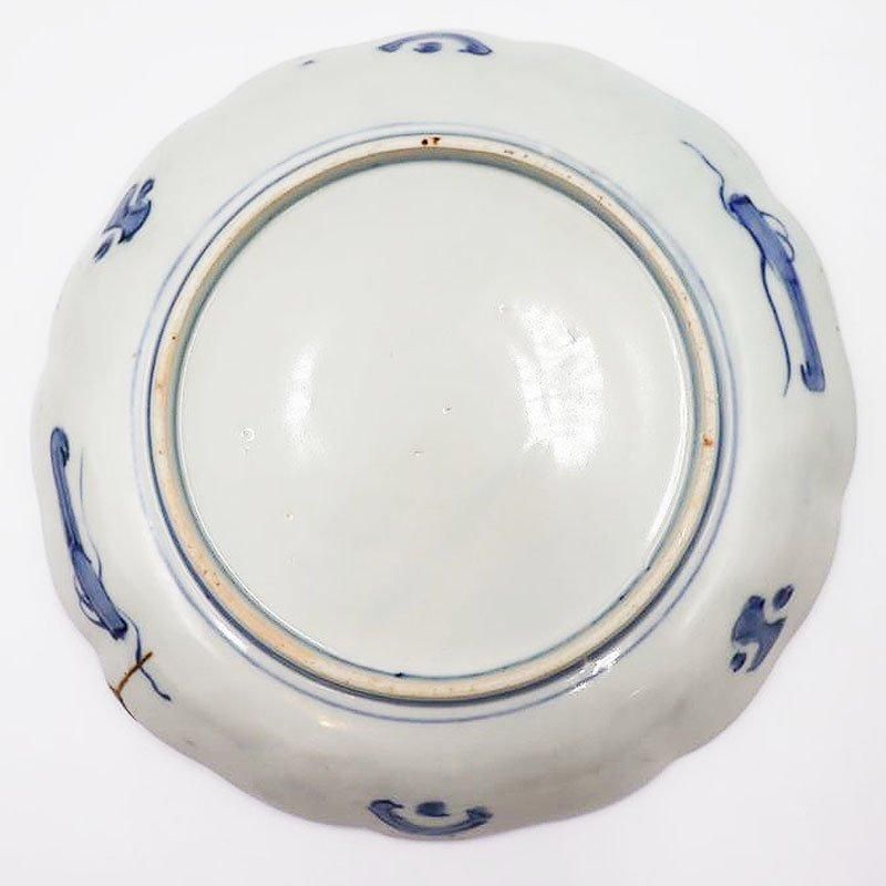 希少な明治時代の金継ぎ手描き中皿