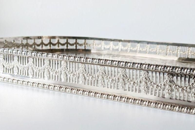 Viners】 ギャラリートレー 56cm 【シルバープレート】 特大型 Viners