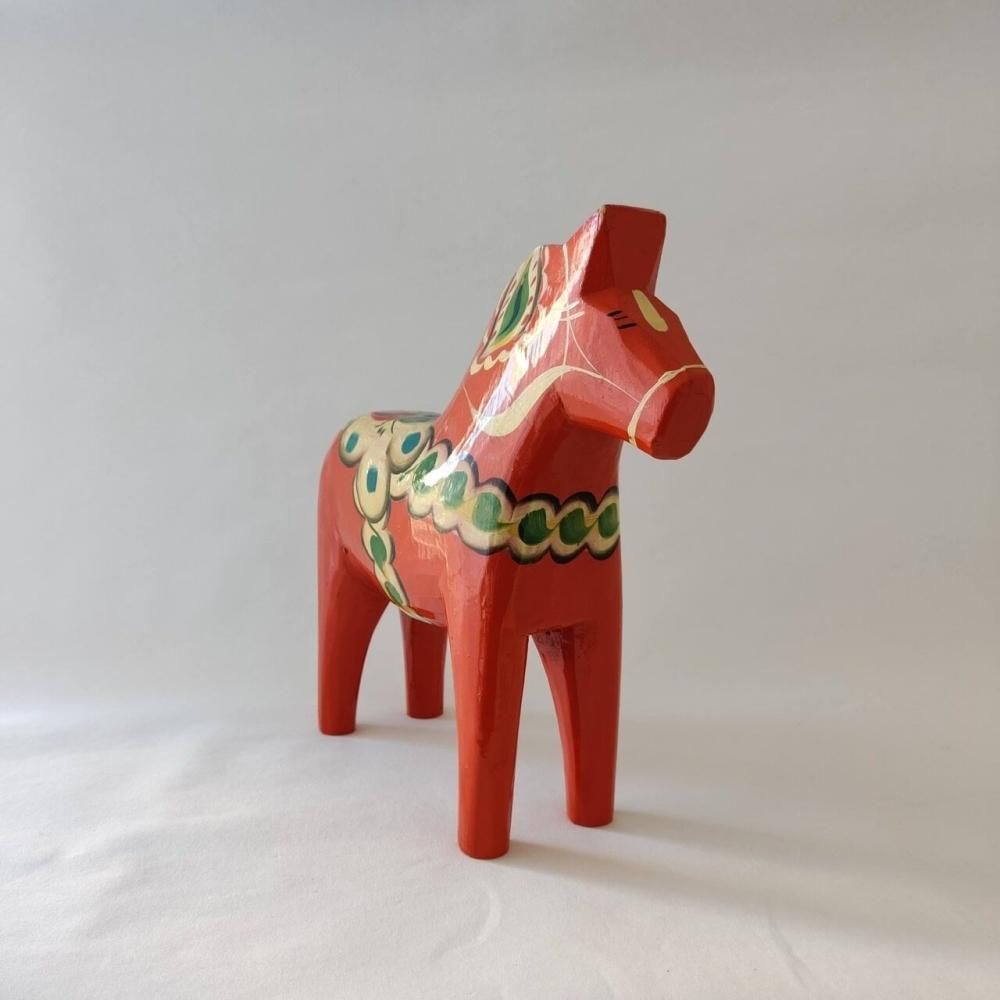 ヴィンテージ ダーラナホース L 木製 赤 Grannas A. Olsson