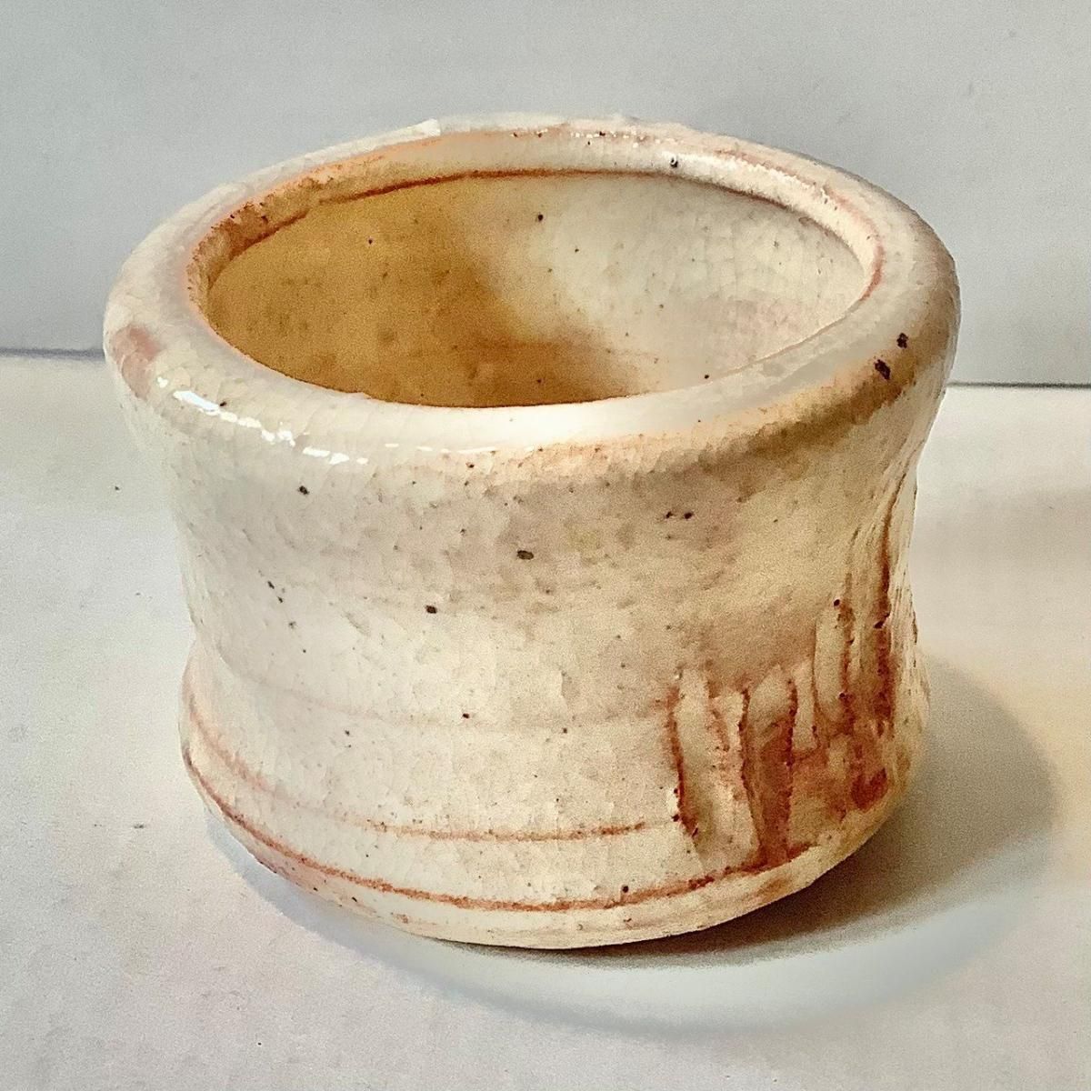 萩焼 昭和の希少な大和松雁作 蓋置