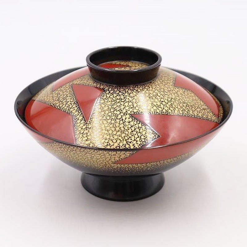 陶器の丼ぶり 金色の鶴 アンティーク品 陶器の丼ぶり 金色の鶴