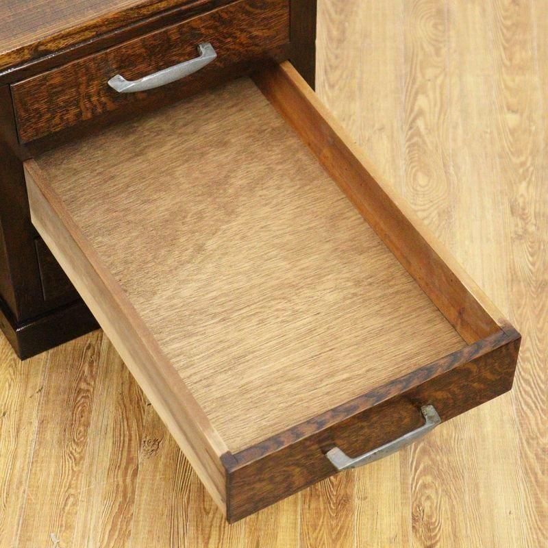 昭和初期のケヤキ製片袖文机