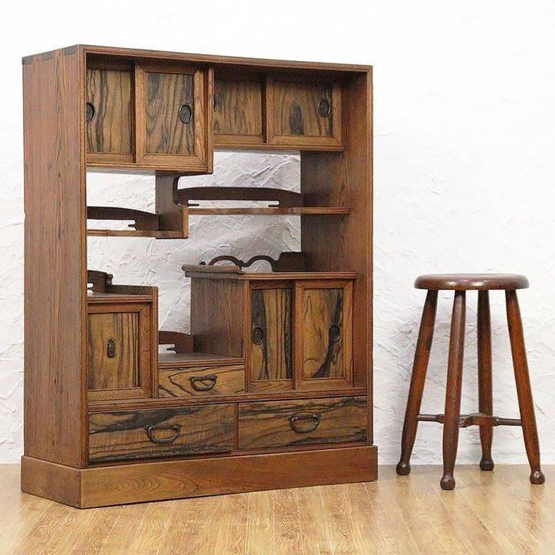 アンティーク和風キャビネット 大正昭和の希少品