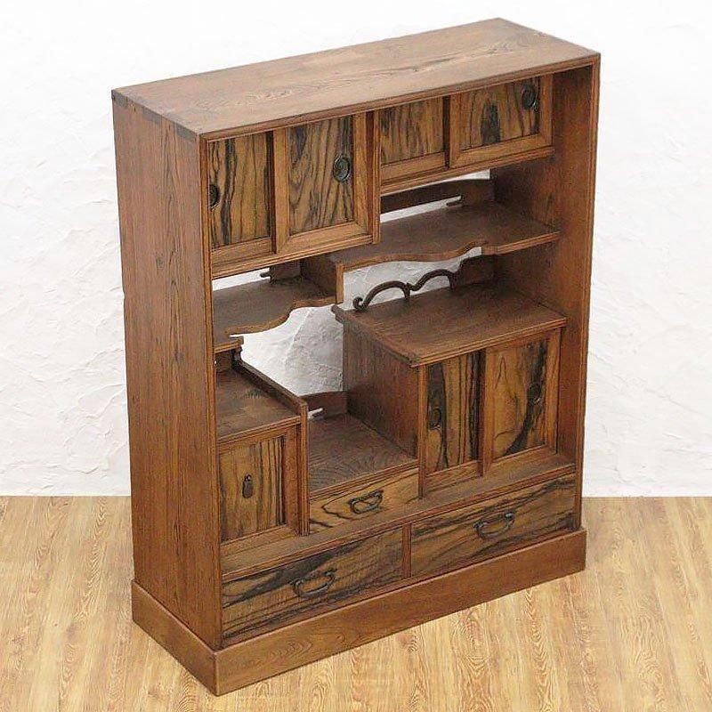 アンティーク和風キャビネット 大正昭和の希少品