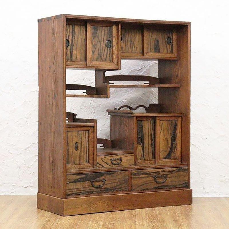 アンティーク和風キャビネット 大正昭和の希少品